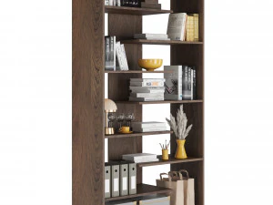 Atlas Sheesham Bookcase 3D Model