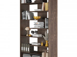 Atlas Sheesham Bookcase 3D Model
