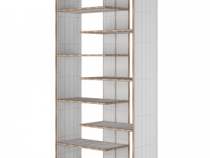 Atlas Sheesham Bookcase 3D-Modell
