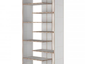 Atlas Sheesham Bookcase 3D Model