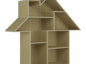 House shaped book shelves 3D Model