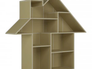 House shaped book shelves 3D Model