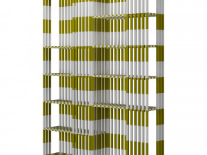 Open Metal Etagere Bookcase Industrial 3D Model