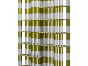 Open Metal Etagere Bookcase Industrial 3D Model