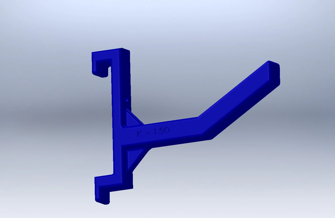 Slatt Wall 150 Hook 3D Print Model .c4d .max .obj .3ds .fbx .stl .blend 