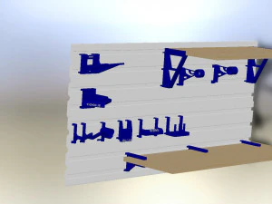 Slatt Wall 150 Hook 3D Print Model