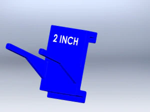 Dinding Slat K80 Kait 2 Inci Model Cetak 3D