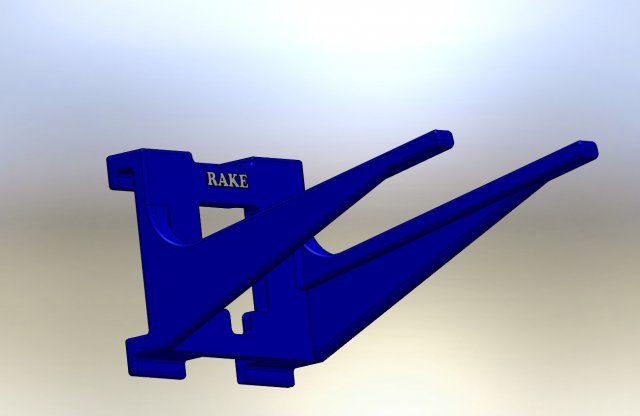 Slatt Wall Rake Holder Modelo de Impressão 3D .c4d .max .obj .3ds .fbx .stl .blend 
