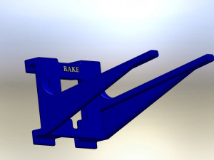 Slatt Wall Rake Holder 3D Print Model