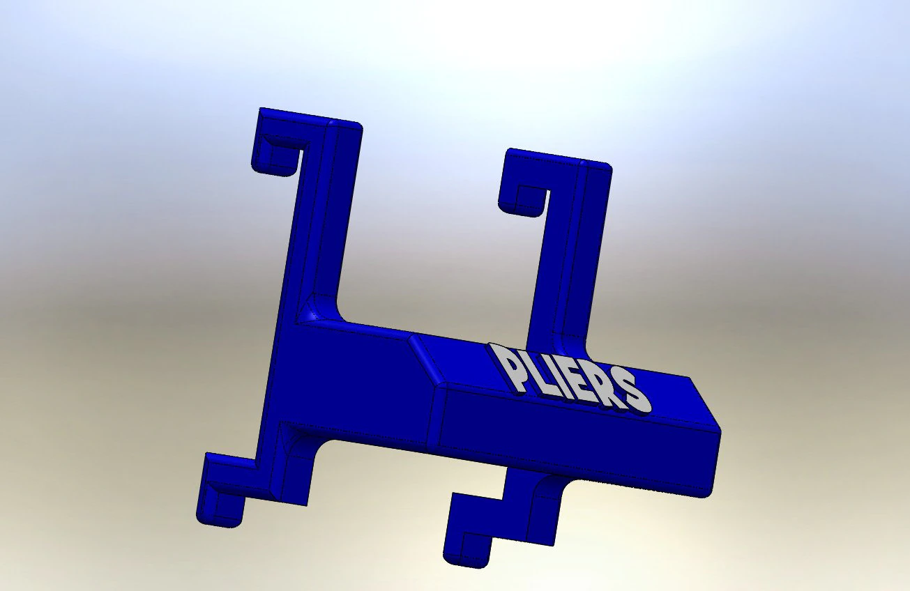 Slatt Wall Plier Holder 3D Print Model .c4d .max .obj .3ds .fbx .stl .blend 
