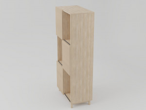 Beyla Solid oak shelf Model 3D