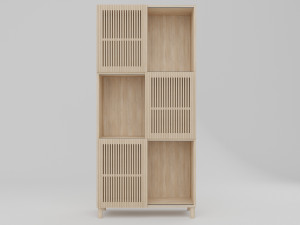 Beyla Solid oak shelf Model 3D