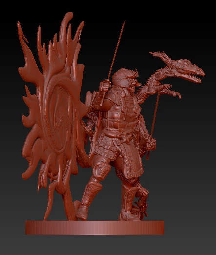 The samurai of the rising sun 3D Model .c4d .max .obj .3ds .fbx .stl .blend 