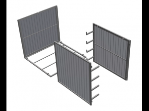 Container Desmontvel para obra 3D Model