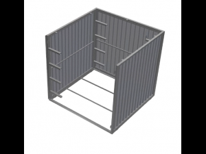 Container Desmontvel para obra 3D Model