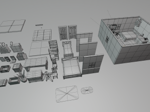 Stylized Interior Pack 3Dモデル