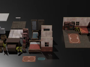 Stylized Interior Pack 3D Model