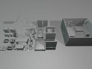 Stylized Interior Pack 3Dモデル