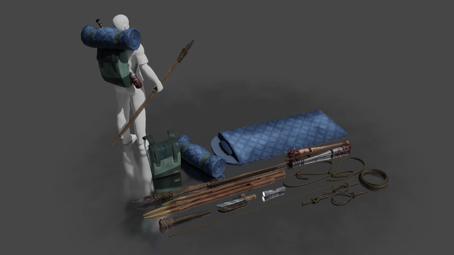 Survival Pack 1 3D Model .c4d .max .obj .3ds .fbx .stl .blend 