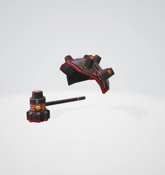 ハンマーヘルメット 3Dモデル .c4d .max .obj .3ds .fbx .stl .blend 