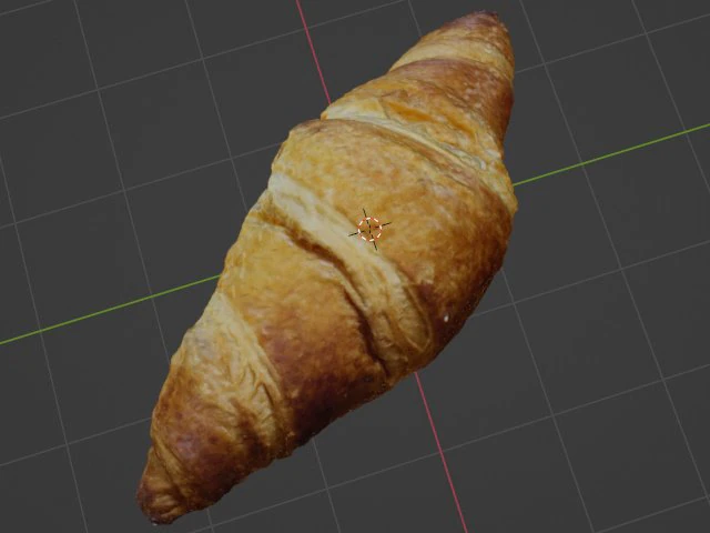 Croissant 3D Model .c4d .max .obj .3ds .fbx .stl .blend