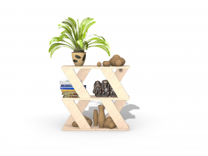 Wooden bookshelf - Rhino6 modelling Modèle 3D