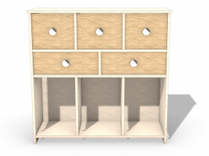 Cupboard - wooden cupboard - Rhino 6 modelling 3Dモデル