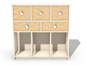 Cupboard - wooden cupboard - Rhino 6 modelling 3D Model