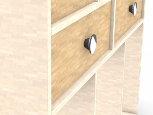 Cupboard - wooden cupboard - Rhino 6 modelling 3Dモデル