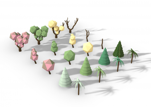 Plants - Plants by seasons - Rhino 6 modelling 3D Model .c4d .max .obj .3ds .fbx .stl .blend 