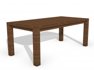 Table - wooden table - Rhino 6 modelling 3D Model