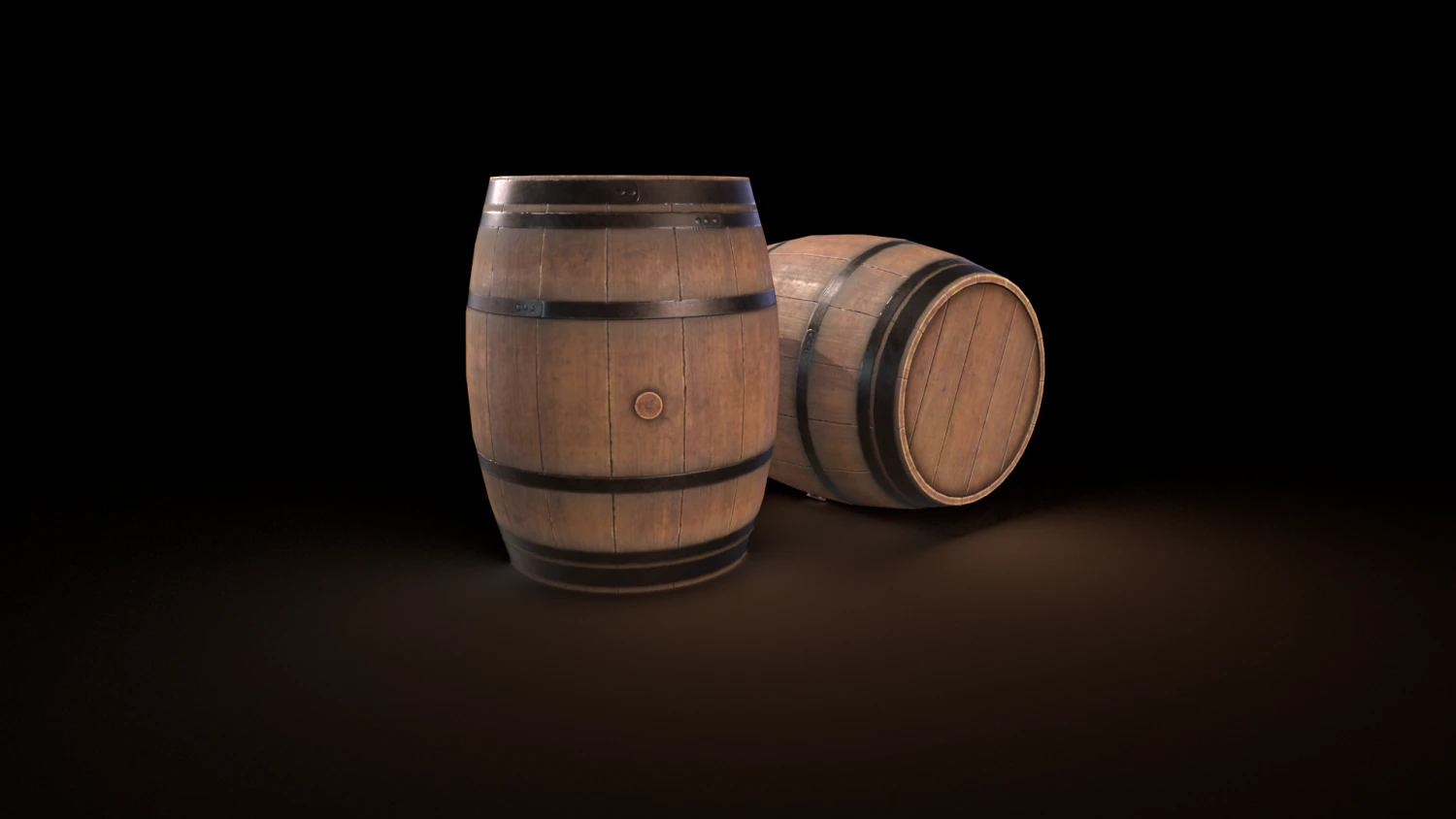 Botte di legno Modello 3D .c4d .max .obj .3ds .fbx .stl .blend 