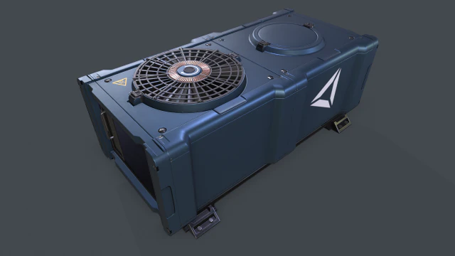 Sci-fi ventilatiebox 3D Model .c4d .max .obj .3ds .fbx .stl .blend