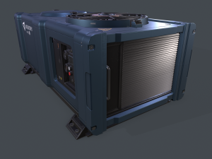 Sci-fi ventilation box 3D Model