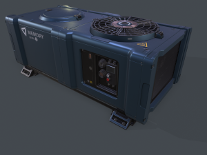 Sci-fi ventilation box 3D Model