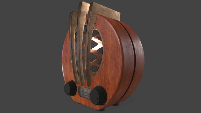 Retro radio 3D Model .c4d .max .obj .3ds .fbx .stl .blend 