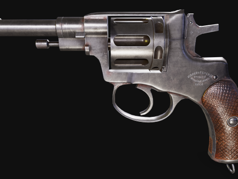 Nagant 1910 3D Модель