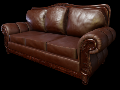 Leather sofa 3D-Druckmodell