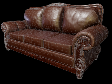 Leather sofa 3D प्रिंट मॉडल