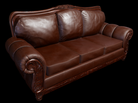 Leather sofa 3D प्रिंट मॉडल