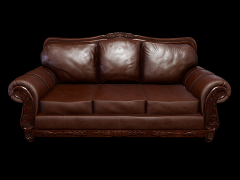 Leather sofa 3D प्रिंट मॉडल
