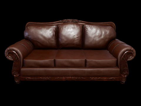 Leather sofa 3D Print Model
