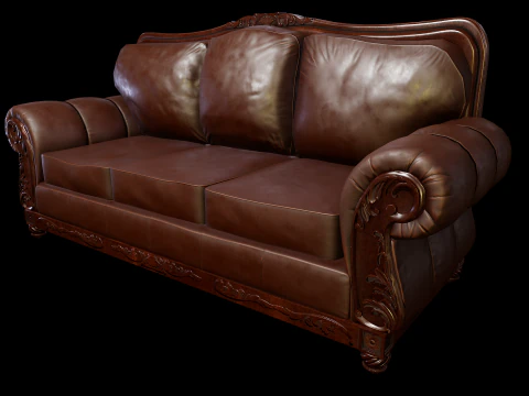 Leather sofa 3D Print Model
