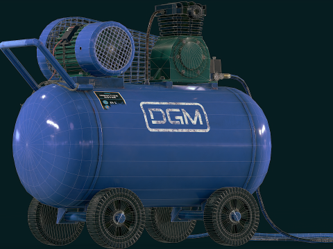 エアコンプレッサー 3Dモデル