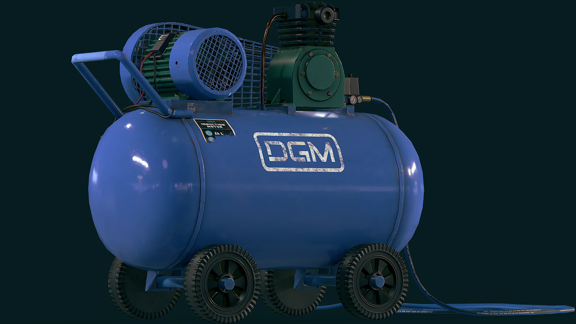 Air compressor 3D Model .c4d .max .obj .3ds .fbx .stl .blend 
