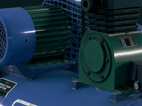 エアコンプレッサー 3Dモデル