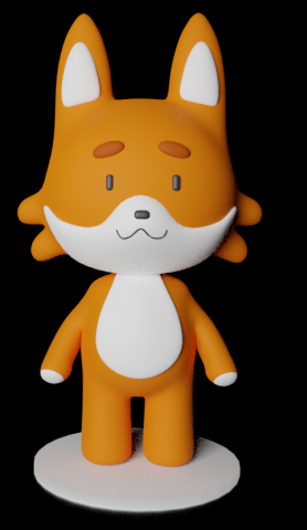 Cartoon Fox 3D 模型 .c4d .max .obj .3ds .fbx .stl .blend 