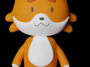 zorro de dibujos animados Modelo 3D