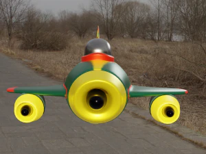 कार्टून हवाई जहाज 3D मॉडल