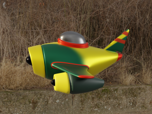 Cartoon airplane 3D मॉडल